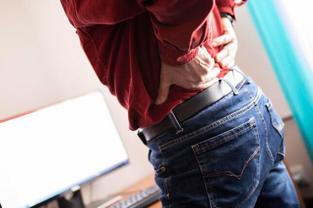 mal di schiena dovuto all'osteocondrosi