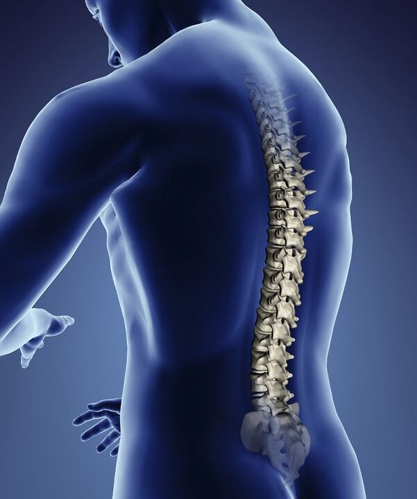 nervo schiacciato nella colonna vertebrale con osteochonrosi